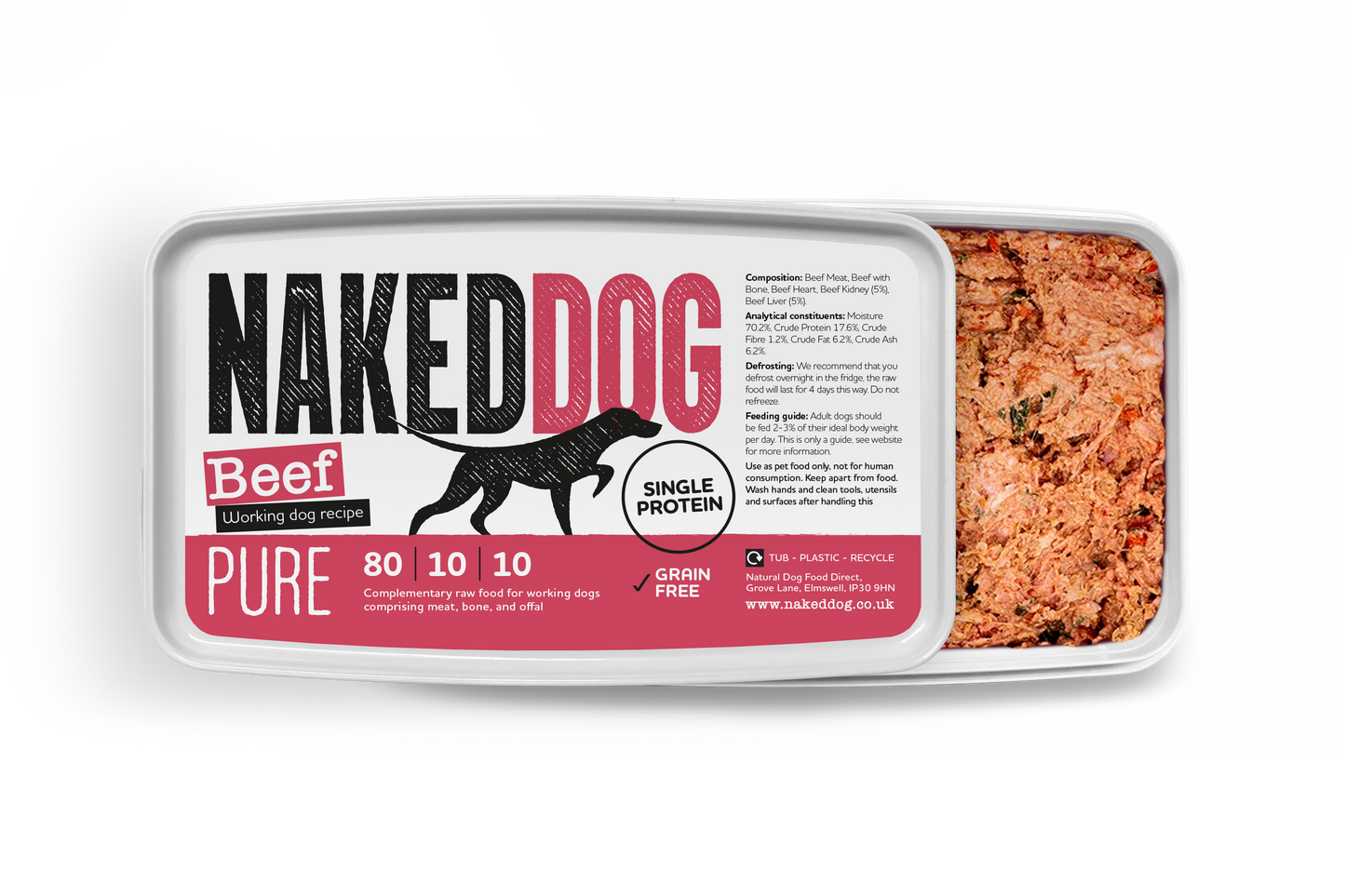 NAKEDDOG PURE 80/10/10 Beef 2x500g