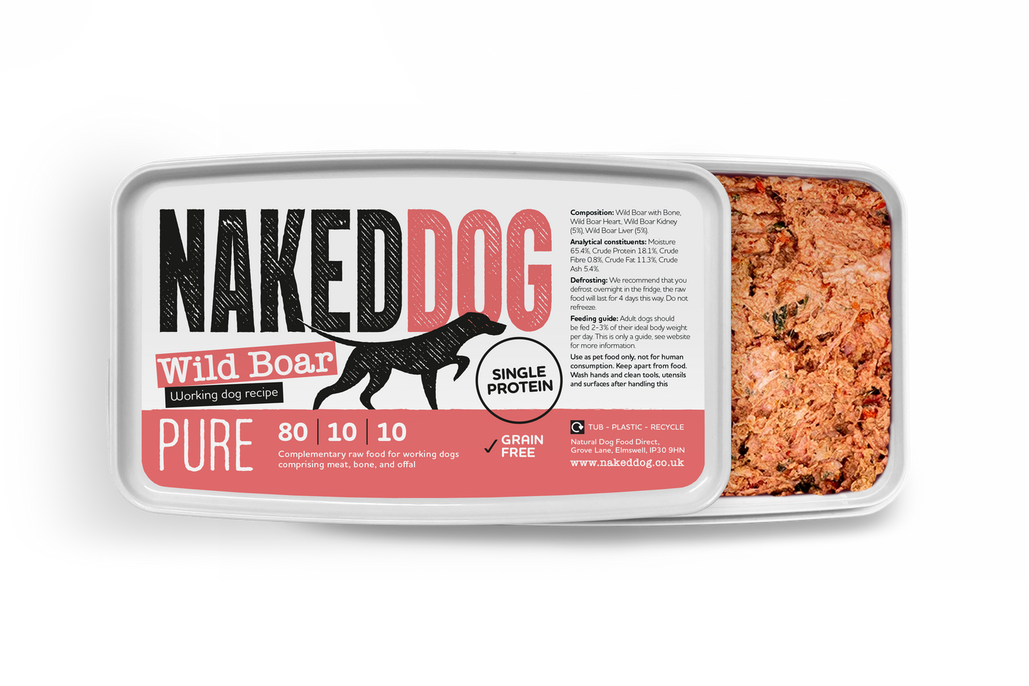 NAKEDDOG PURE 80/10/10 Wild Boar 2x500g