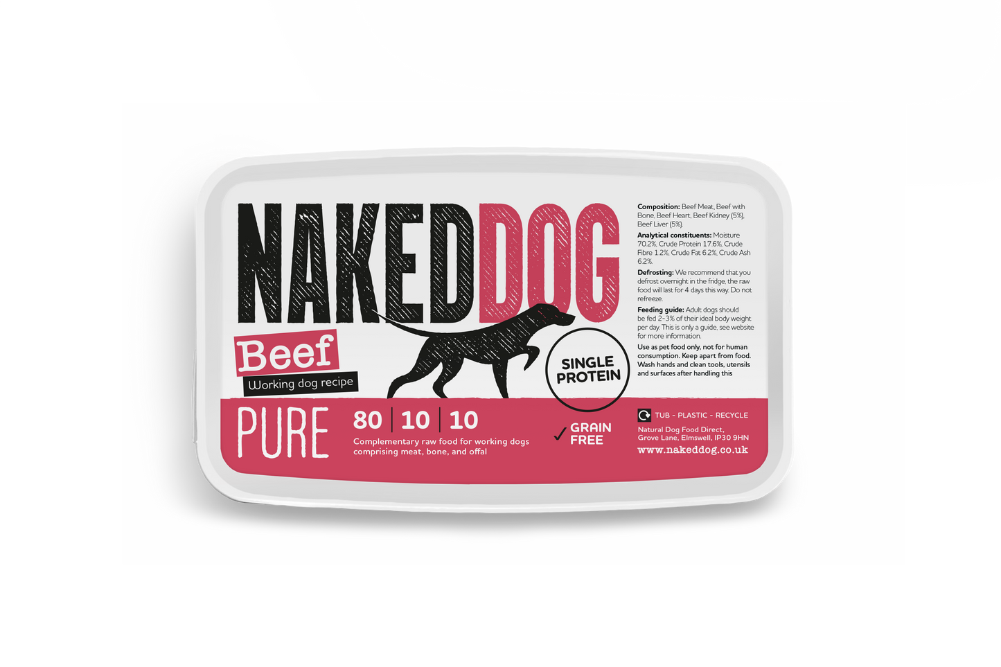 NAKEDDOG PURE 80/10/10 Beef 2x500g