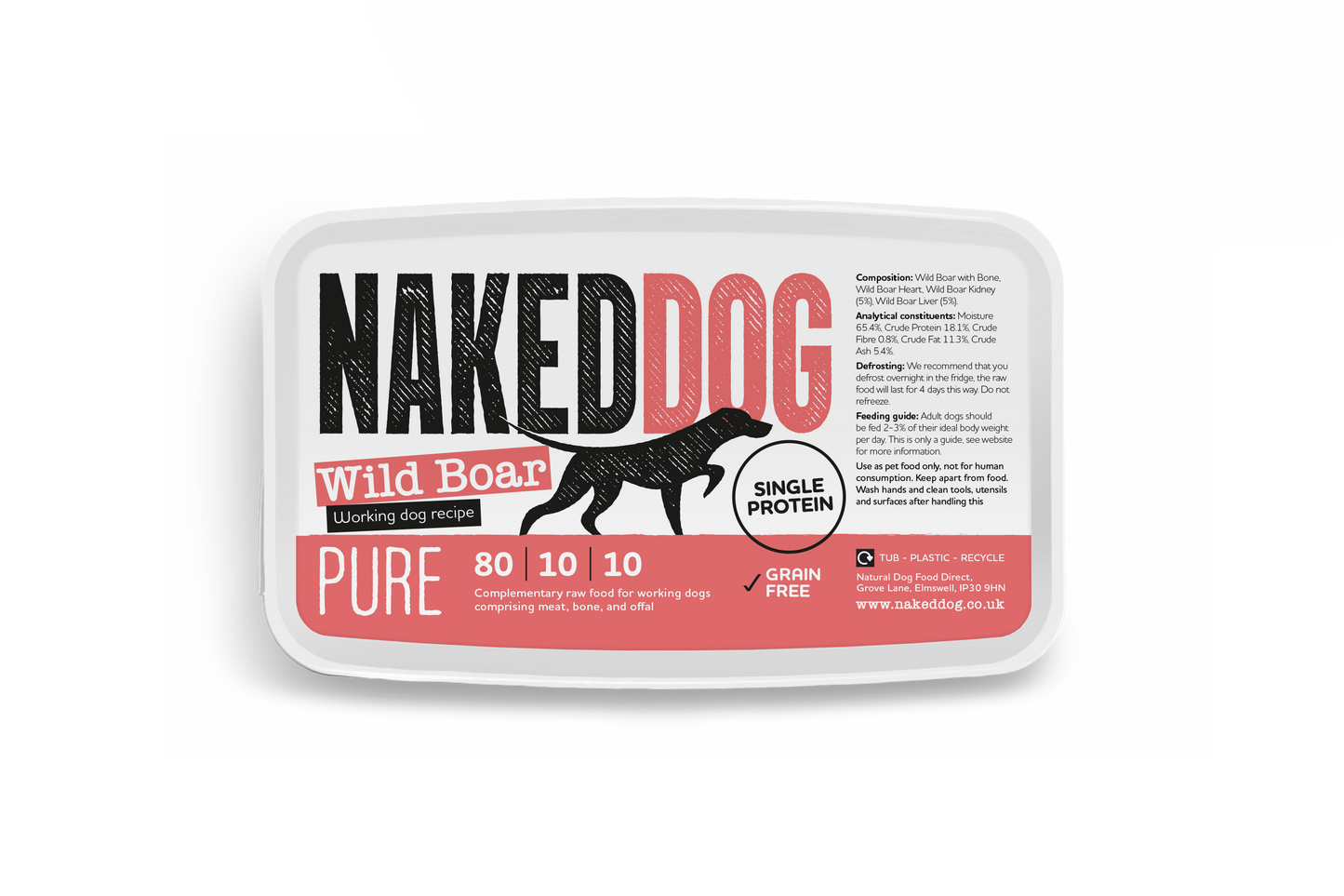 NAKEDDOG PURE 80/10/10 Wild Boar 2x500g